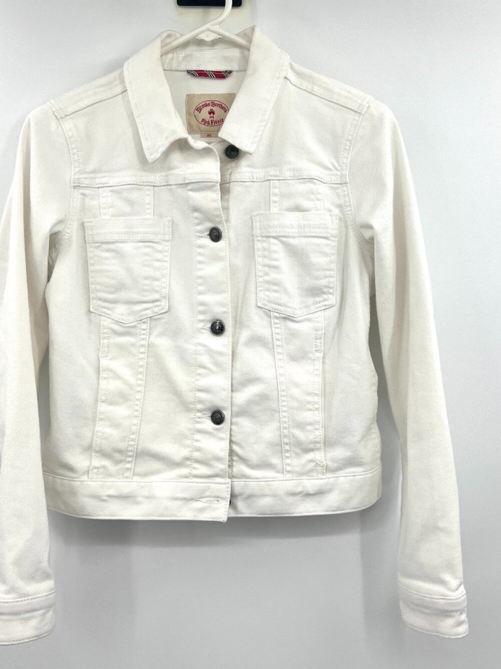 Brooks Brothers Red Fleece White Denim Jacket Women's XS